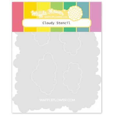 Waffle Flower Stencil - Cloudy